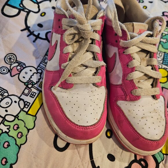 Girls used pink nike dunks SIZE 2 - Picture 5 of 5